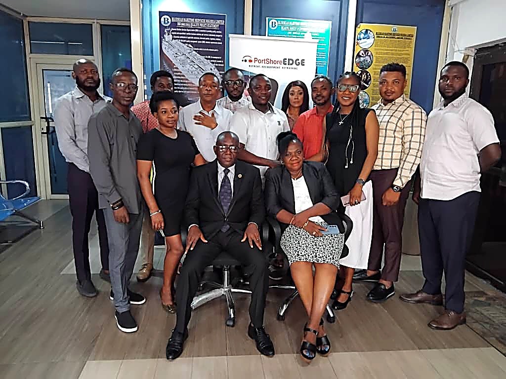 Participants and facilitators at a maritime training session